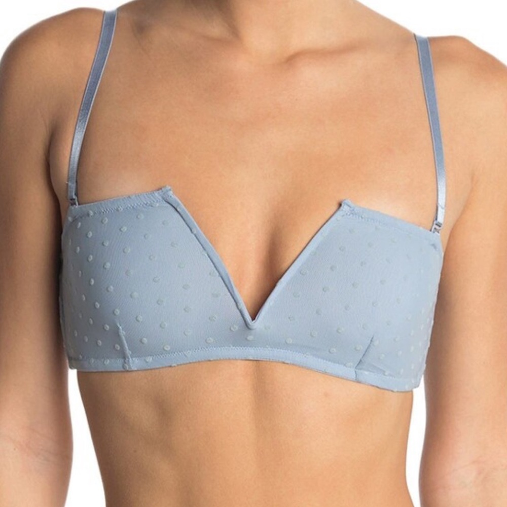 Intimately Free People FP Sierra Bandeau Bra The Rain Size Med Blue Strap